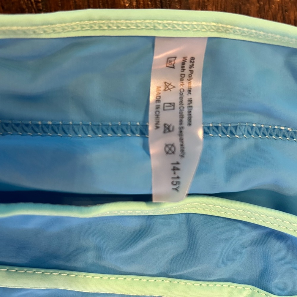 Kids Swim Set in Blue and Teal with Cover Up - Picture 10 of 10